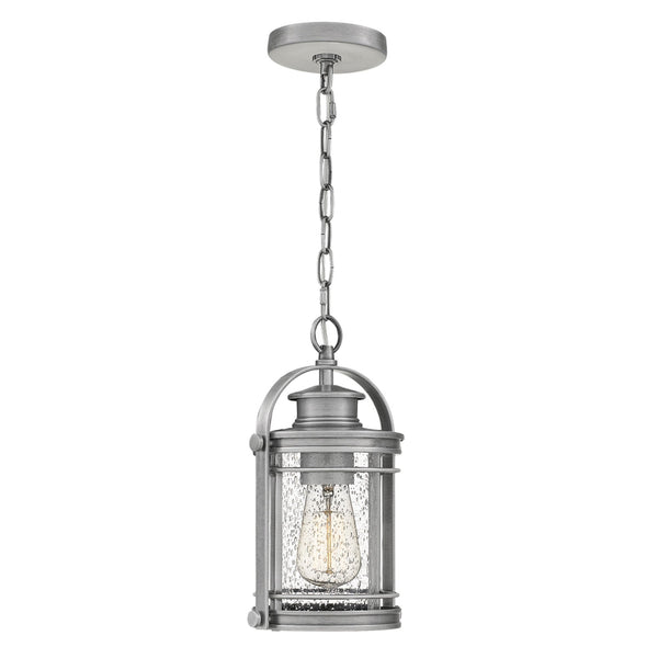 Booker IP44 Small Chain Lantern in Industrial Aluminium