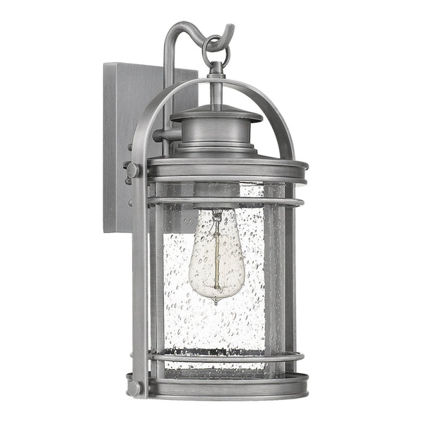 Booker IP44 Medium Wall Lantern in Industrial Aluminium
