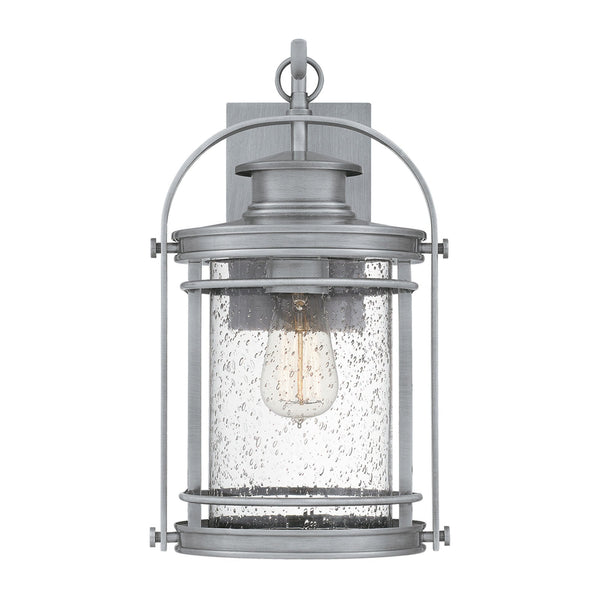 Booker IP44 Medium Wall Lantern in Industrial Aluminium