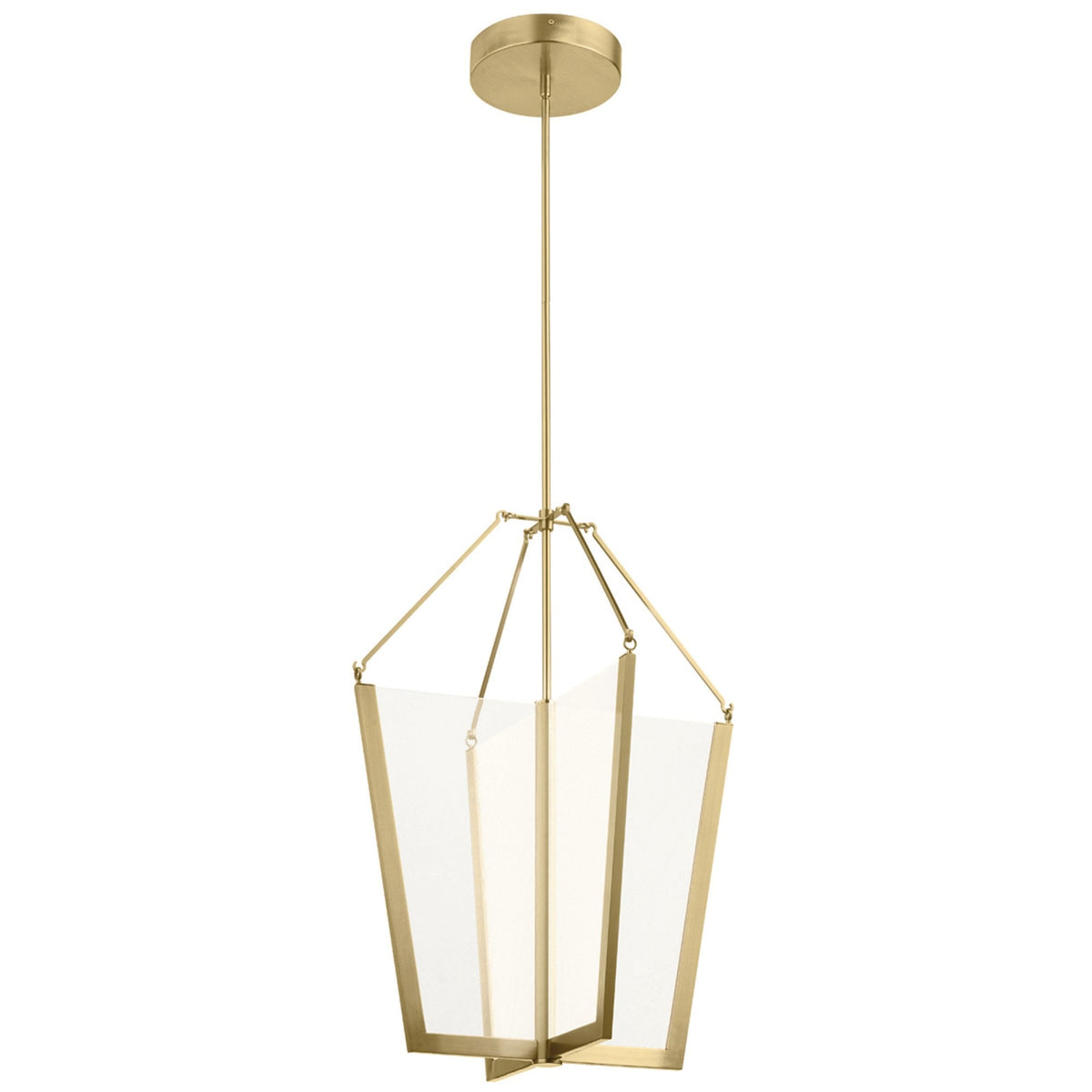 Calters LED Large Foyer Pendant in Champagne Gold