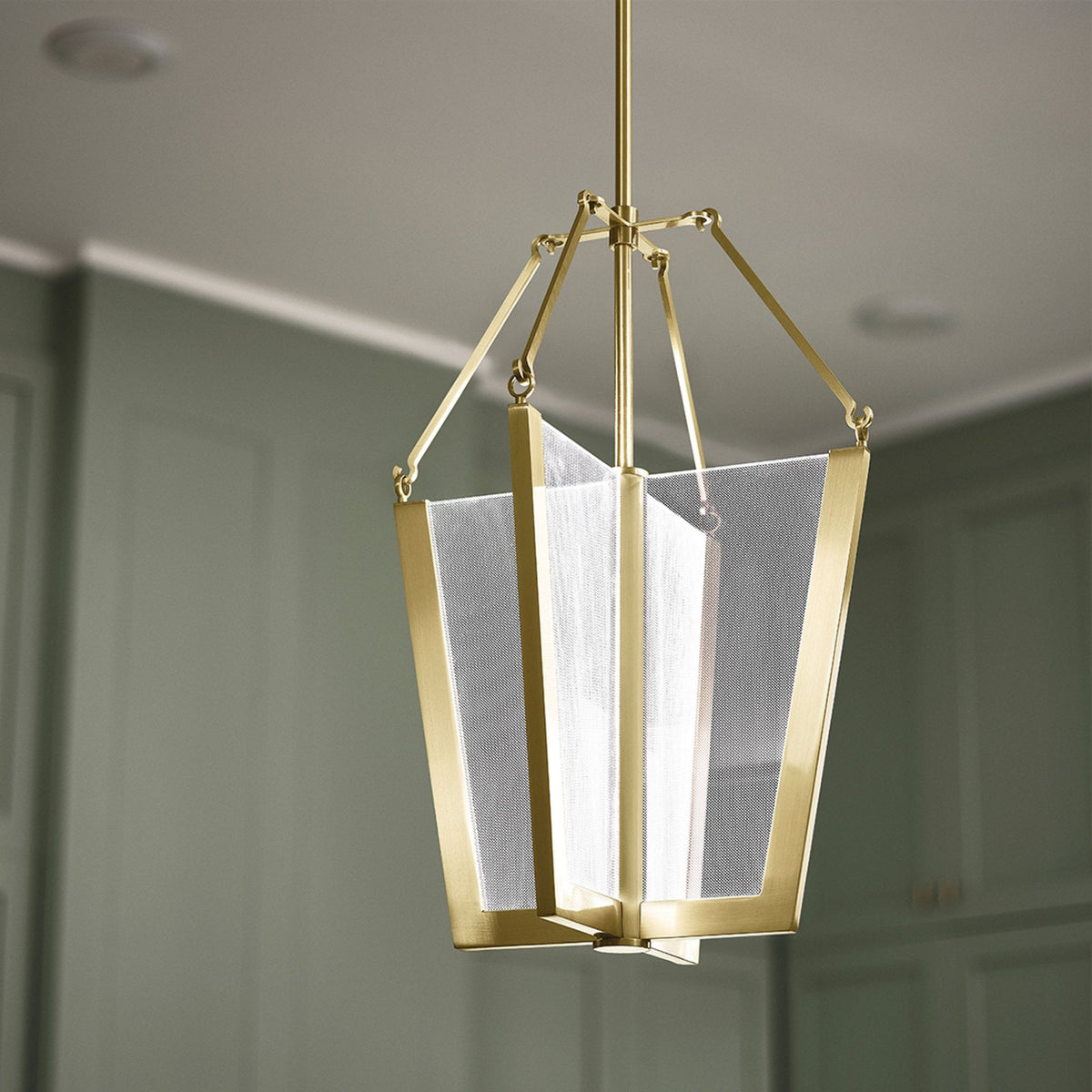 Calters LED Medium Pendant in Champagne Gold