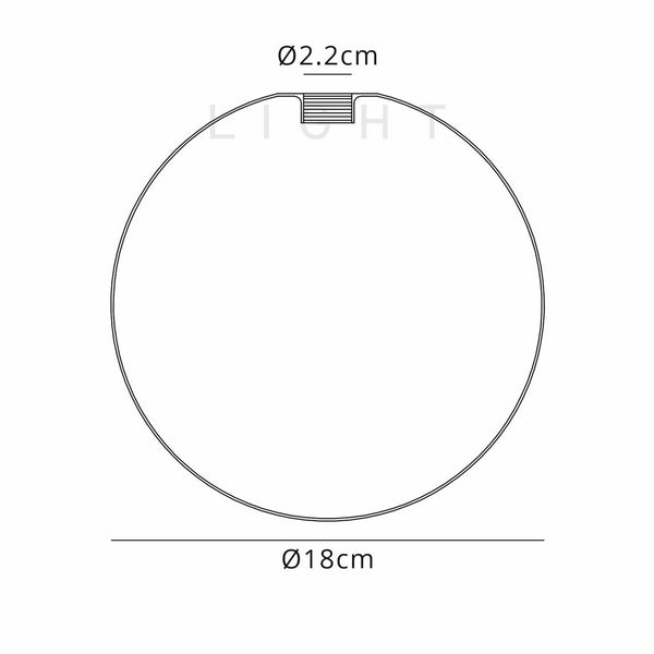 Replcament 180mm Opal Glass Shade For Lumiere Shute Range