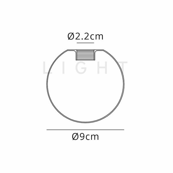 Replcament 90mm Opal Glass Shade For Lumiere Shute Range