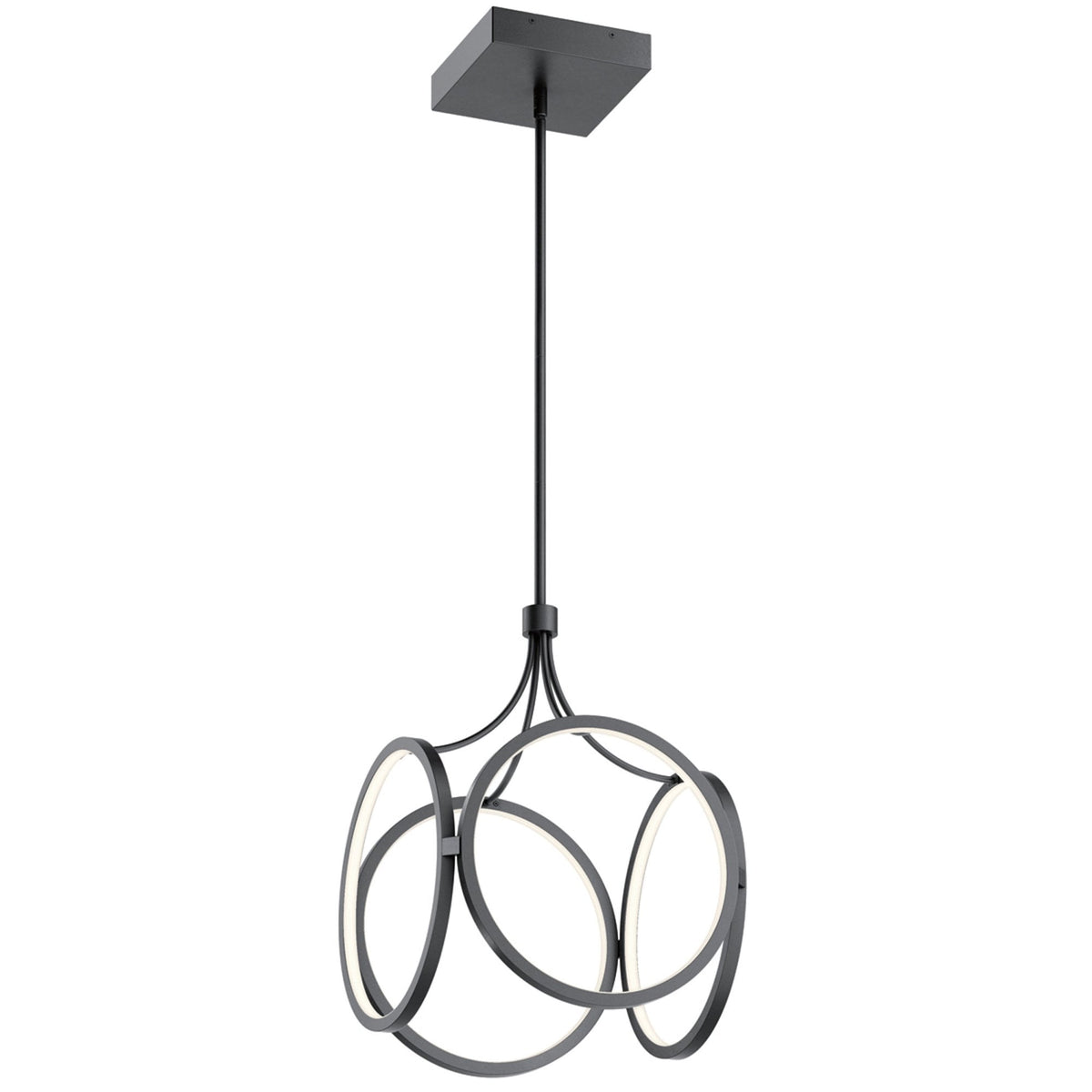 Ciri LED Dimmable Cage Pendant in Matte Black