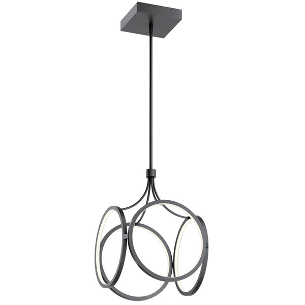 Ciri LED Dimmable Cage Pendant in Matte Black