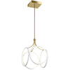 Ciri LED Dimmable Cage Pendant in White with Champagne Gold