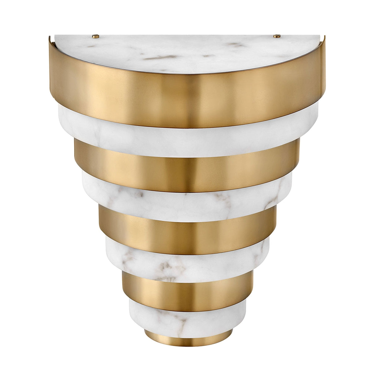 Echelon LED Wall Light in Heritage Brass and Faux Alabaster