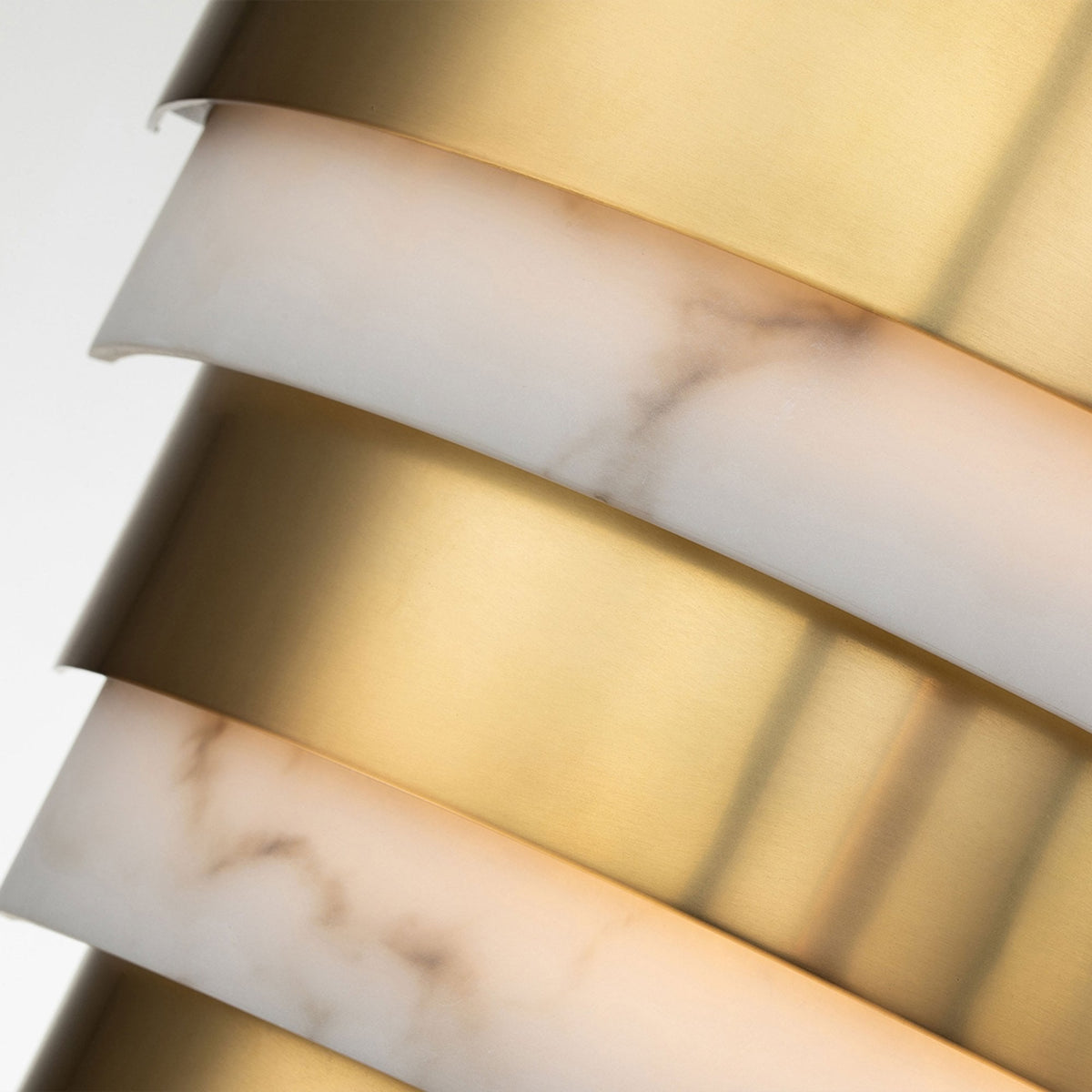 Echelon LED Wall Light in Heritage Brass and Faux Alabaster