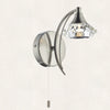 Luther Single Wall Light in Satin Chrome