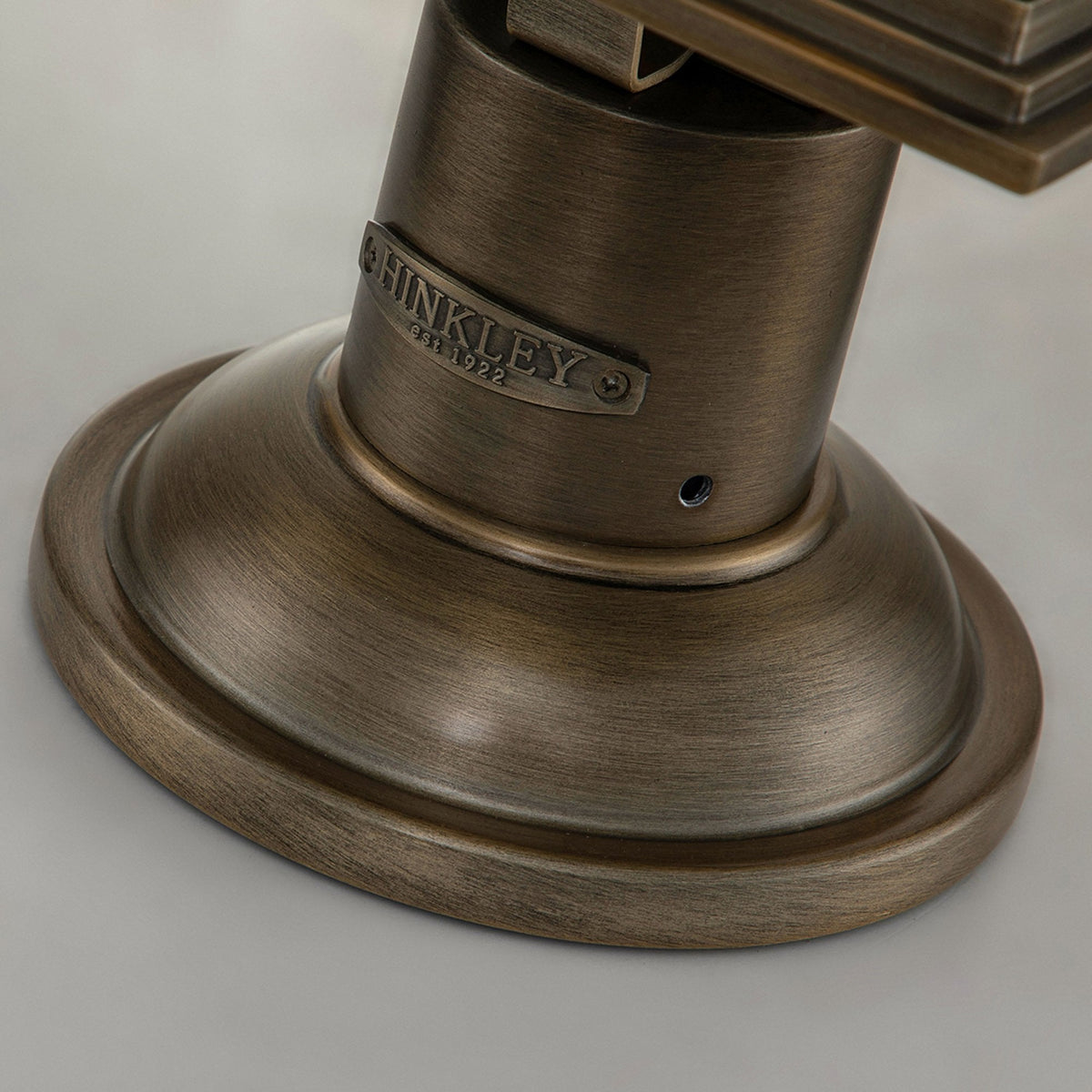 Grant IP44 Large Pedestal Lantern in Burnished Bronze