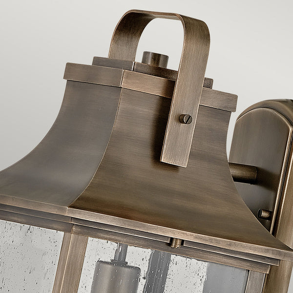 Grant IP44 Large Wall Lantern in Burnished Bronze