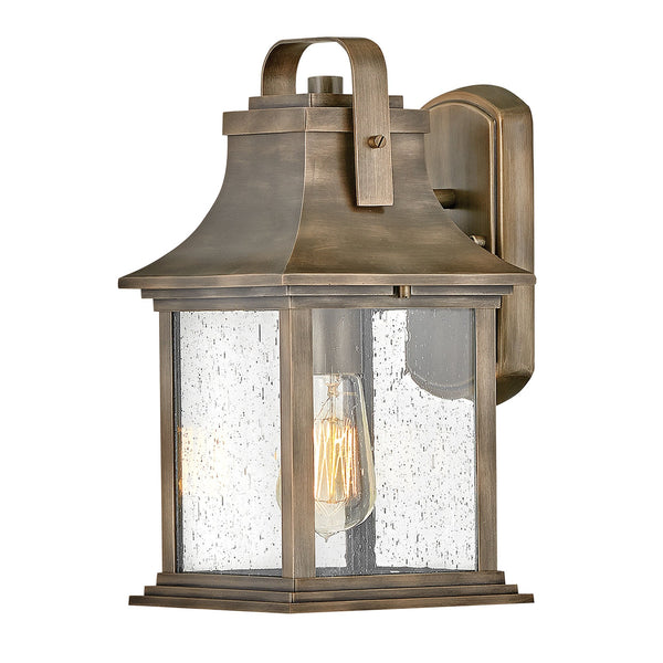 Grant IP44 Small Wall Lantern in Burnished Bronze