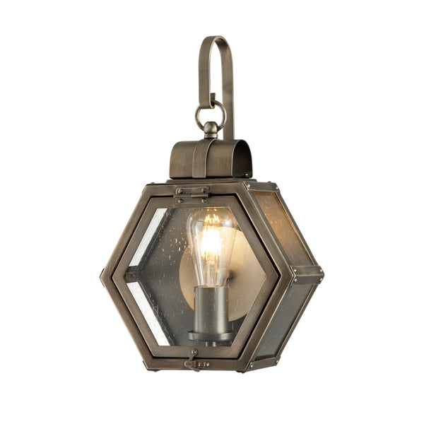 Heath IP44 Small Wall Lantern in Burnished Bronze
