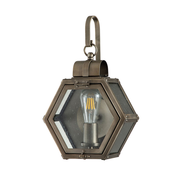 Heath IP44 Small Wall Lantern in Burnished Bronze