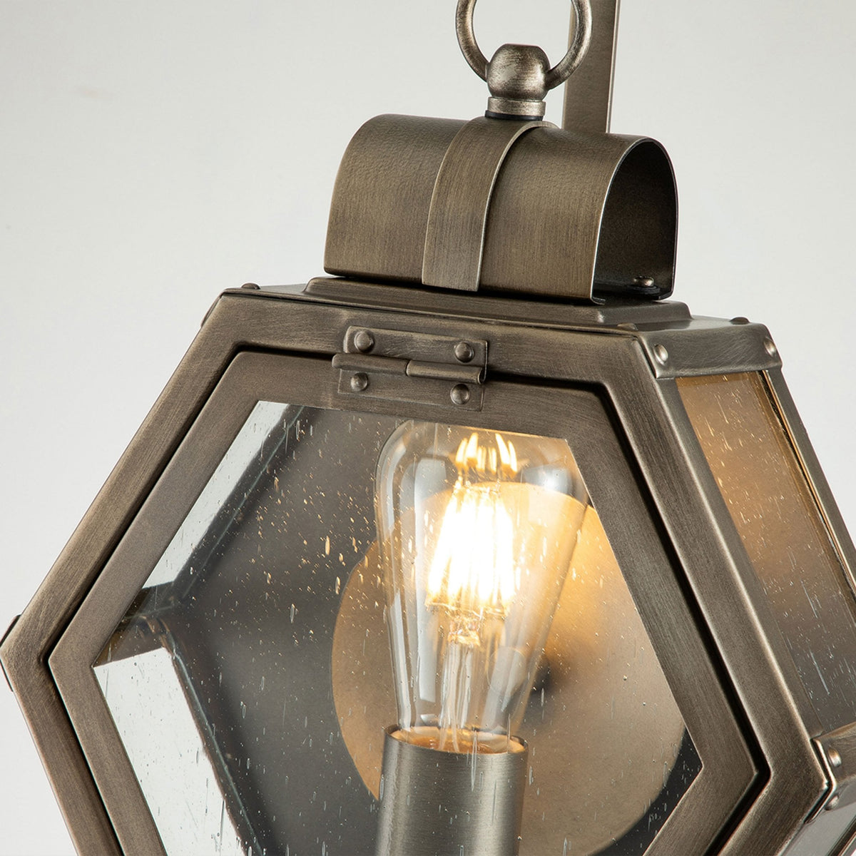 Heath IP44 Small Wall Lantern in Burnished Bronze