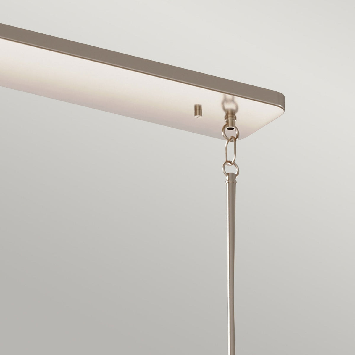 Kimrose Ten Lamp Linear Pendant Chandelier in Polished Nickel