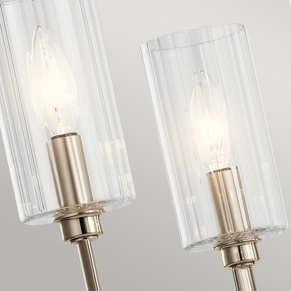 Kimrose Six Lamp Chandelier in Polished Nickel