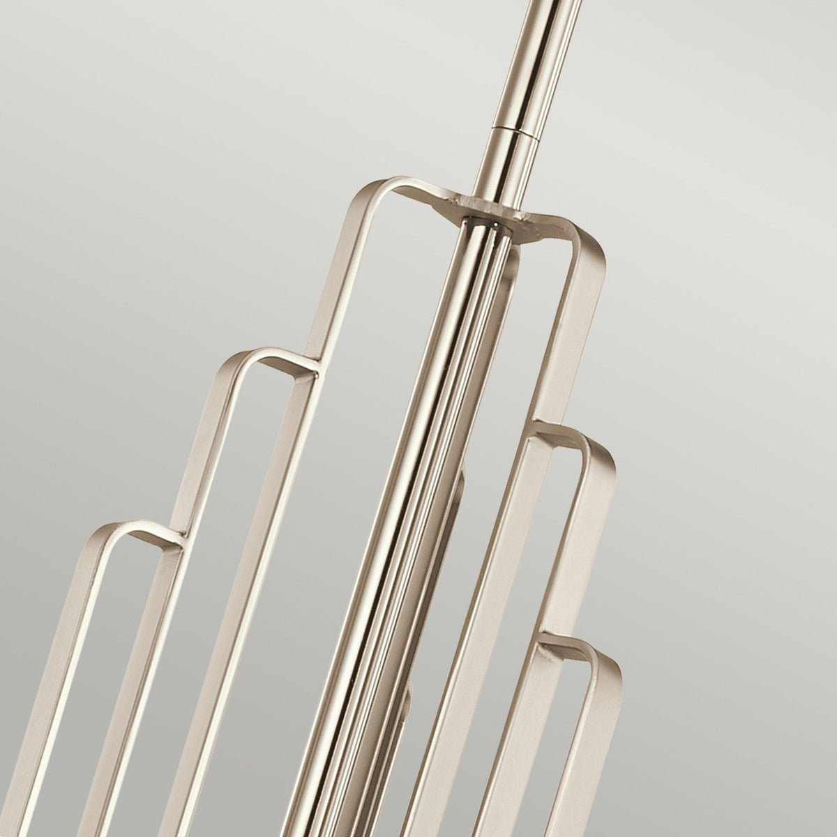 Kimrose Six Lamp Chandelier in Polished Nickel