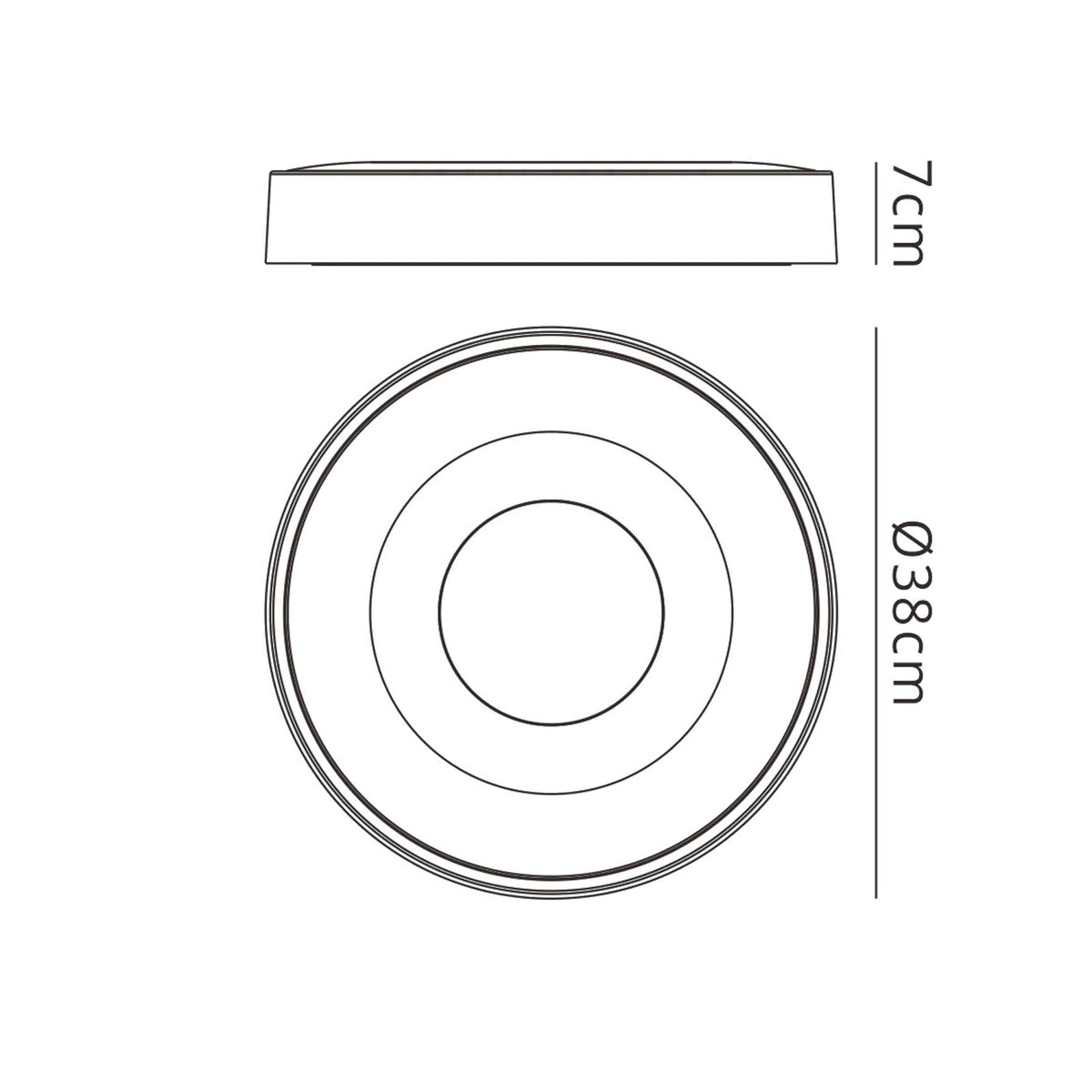 Coin Remote Control 56W LED Round Ceiling Light In White