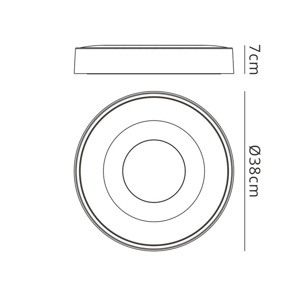 Coin Remote Control 56W LED Round Ceiling Light In White