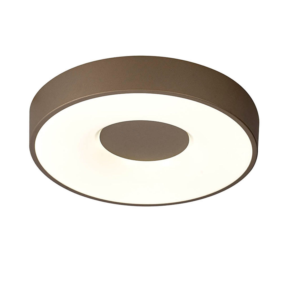 Coin Remote Control 56W LED Round Ceiling Light In Sand Brown