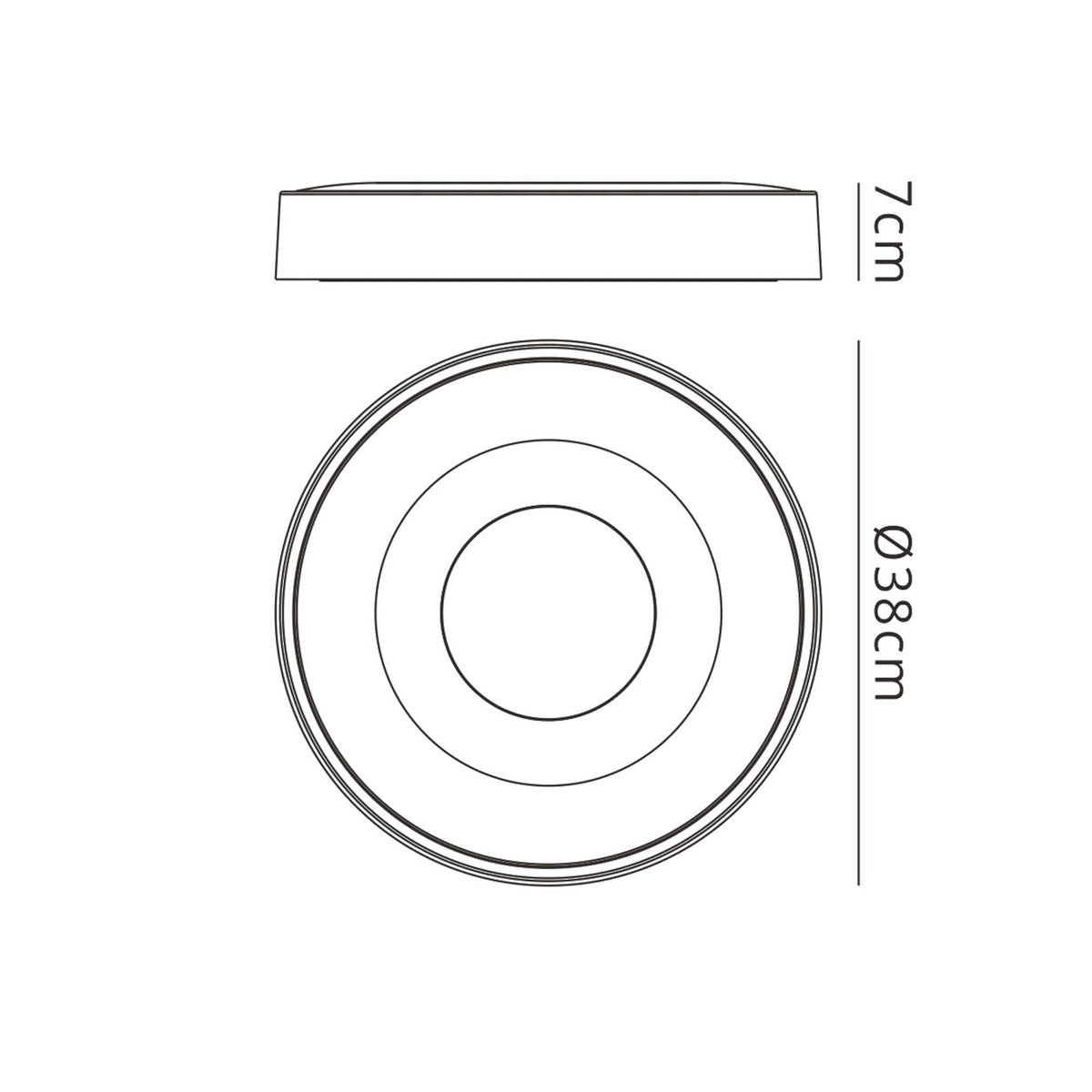 Coin Remote Control 56W LED Round Ceiling Light In Sand Brown