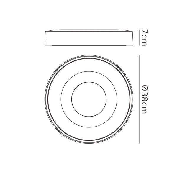 Coin Remote Control 56W LED Round Ceiling Light In Sand Brown