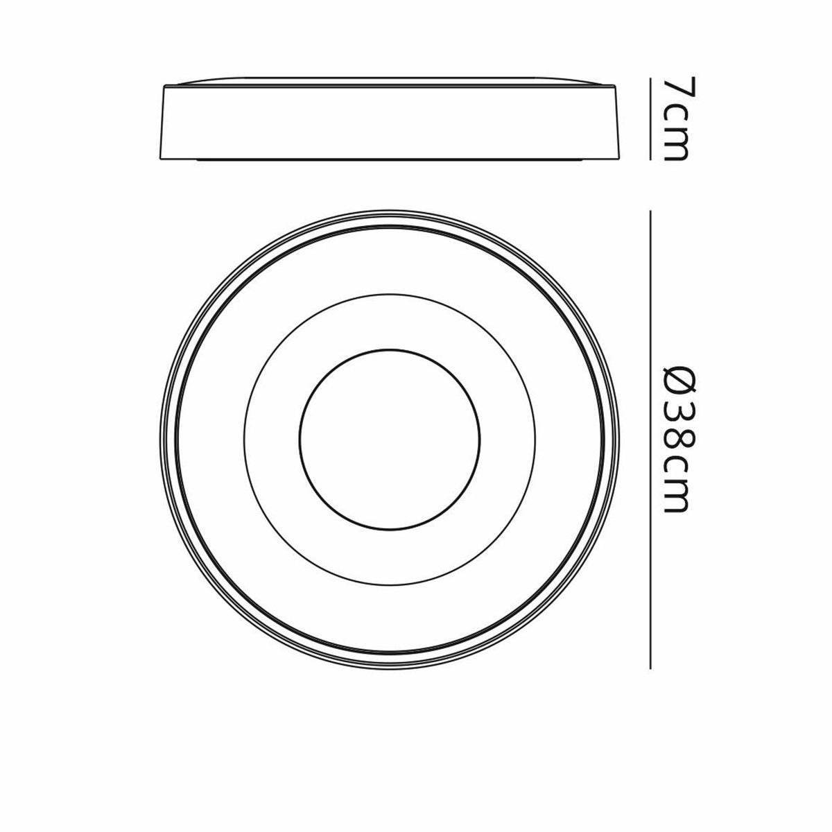 Coin Remote Control 56W LED Round Ceiling Light In Gold