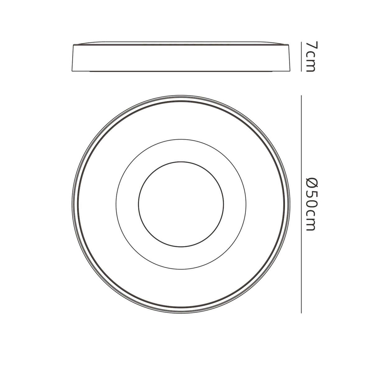 Coin Remote Control 80W LED Round Ceiling Light In White