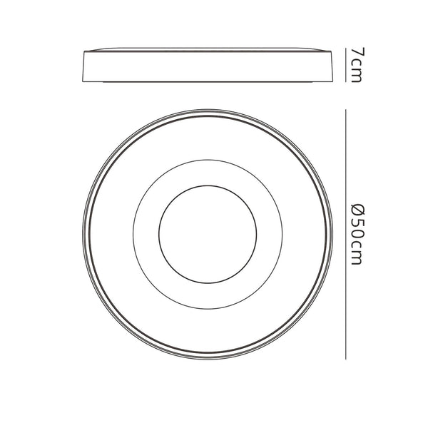 Coin Remote Control 80W LED Round Ceiling Light In White
