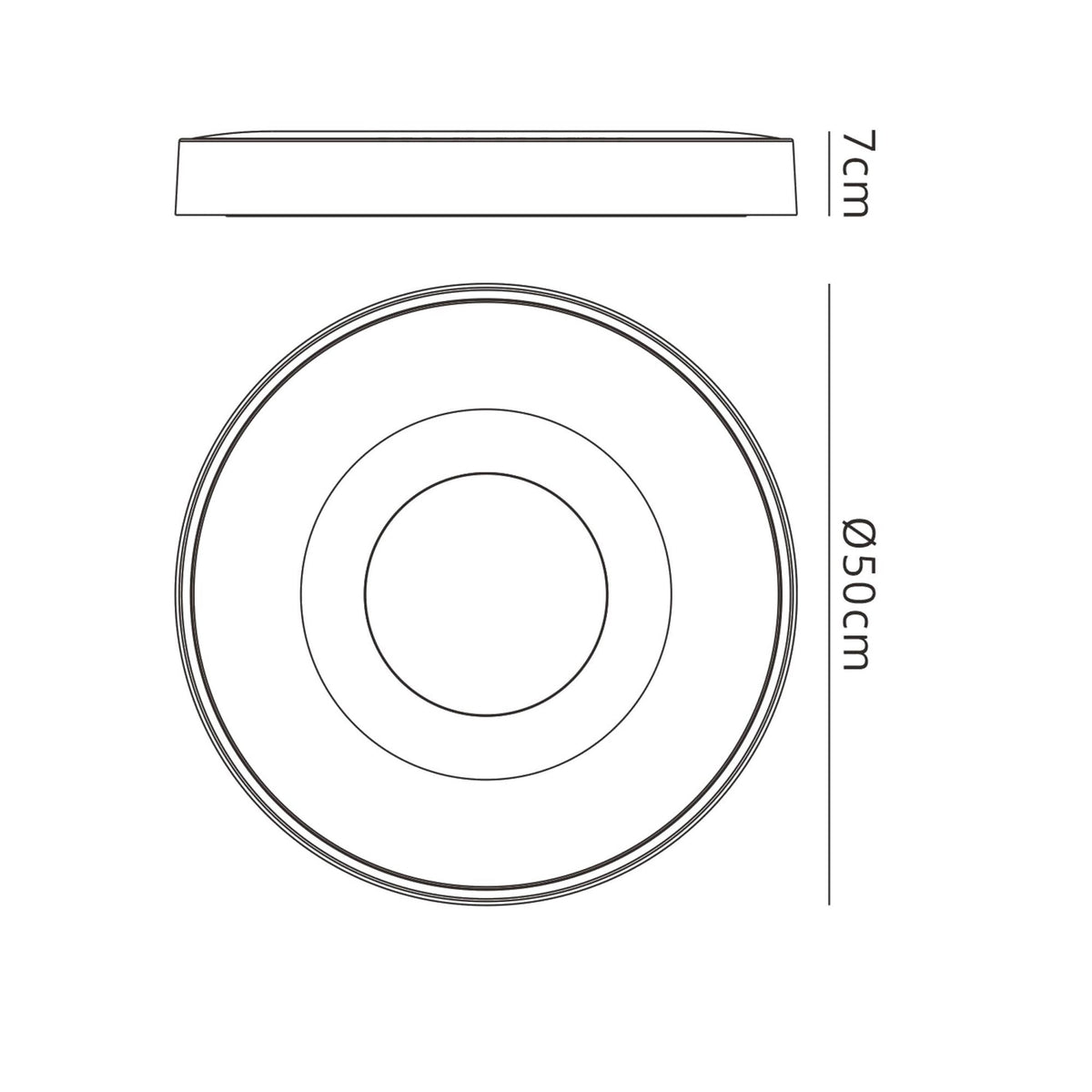 Coin Remote Control 80W LED Round Ceiling Light In Wood Effect