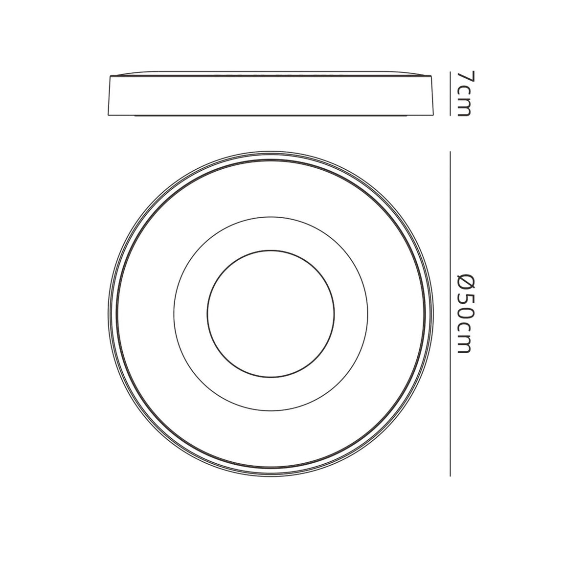 Coin Remote Control 80W LED Round Ceiling Light In Sand Brown