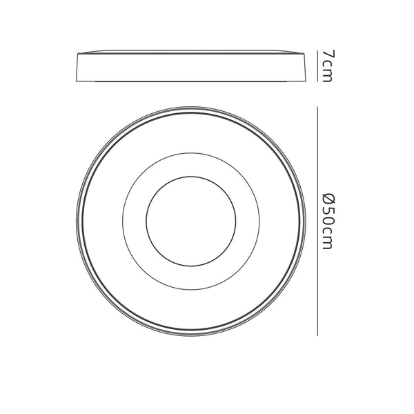 Coin Remote Control 80W LED Round Ceiling Light In Sand Brown
