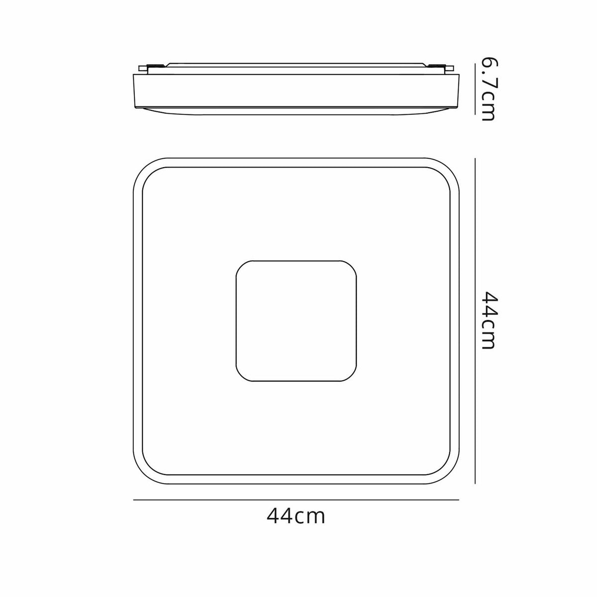 Coin Remote Control 80W LED Square Ceiling Light In White