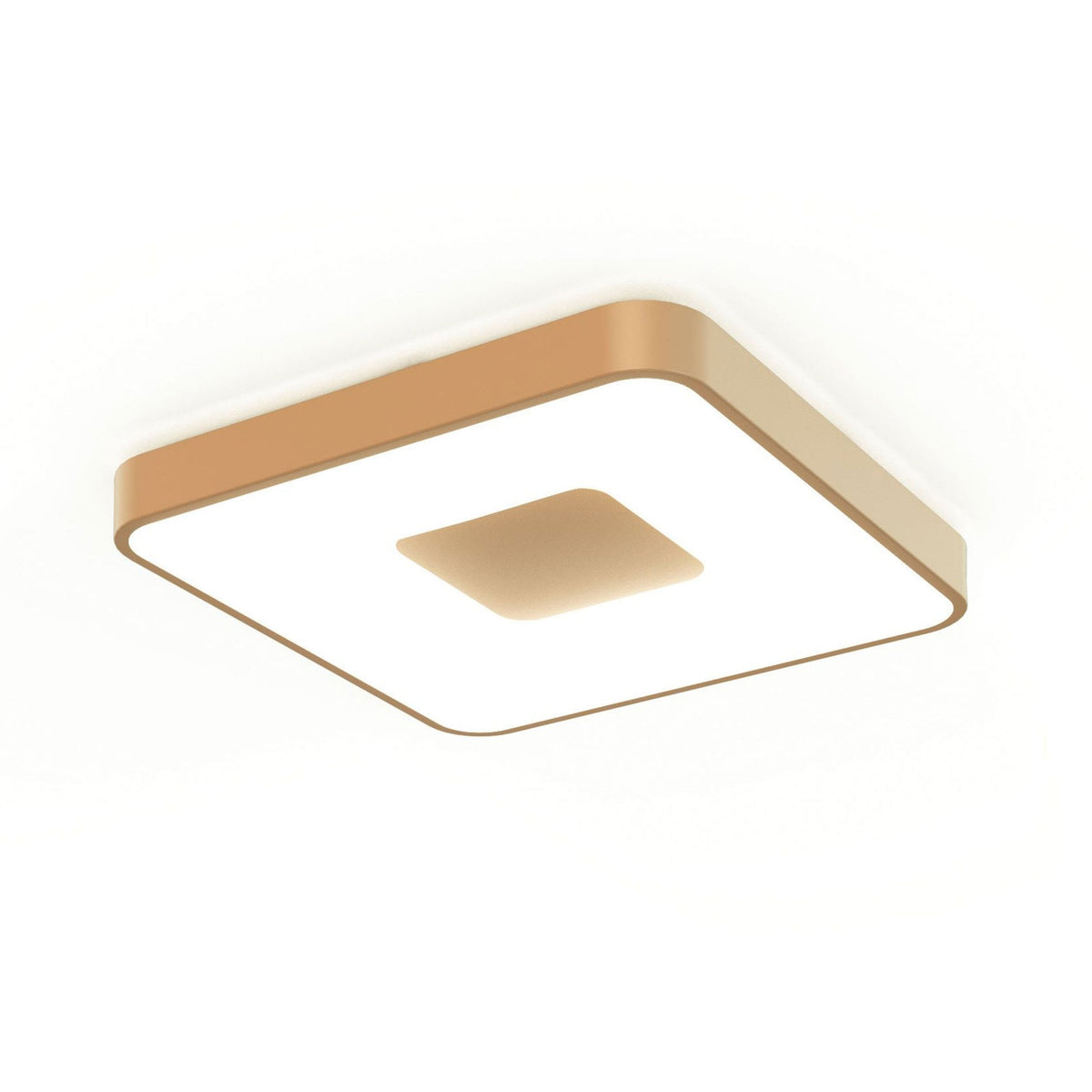 Coin Remote Control 80W LED Square Ceiling Light In Gold