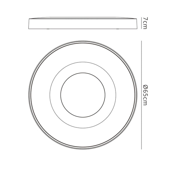 Coin Remote Control 100W LED Round Ceiling Light In White