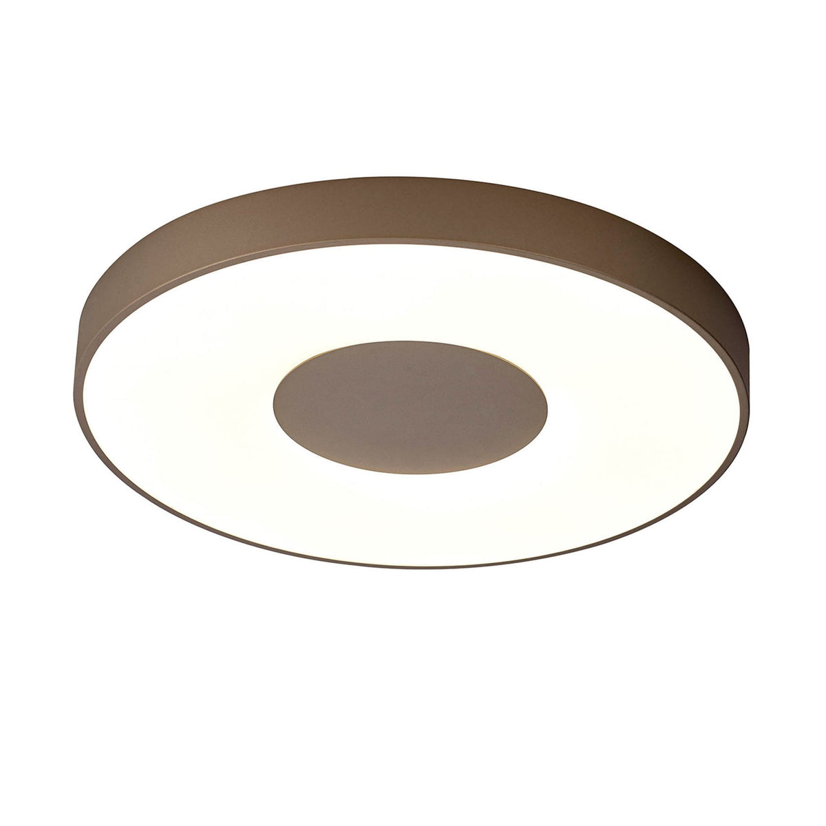 Coin Remote Control 100W LED Round Ceiling Light In Sand Brown
