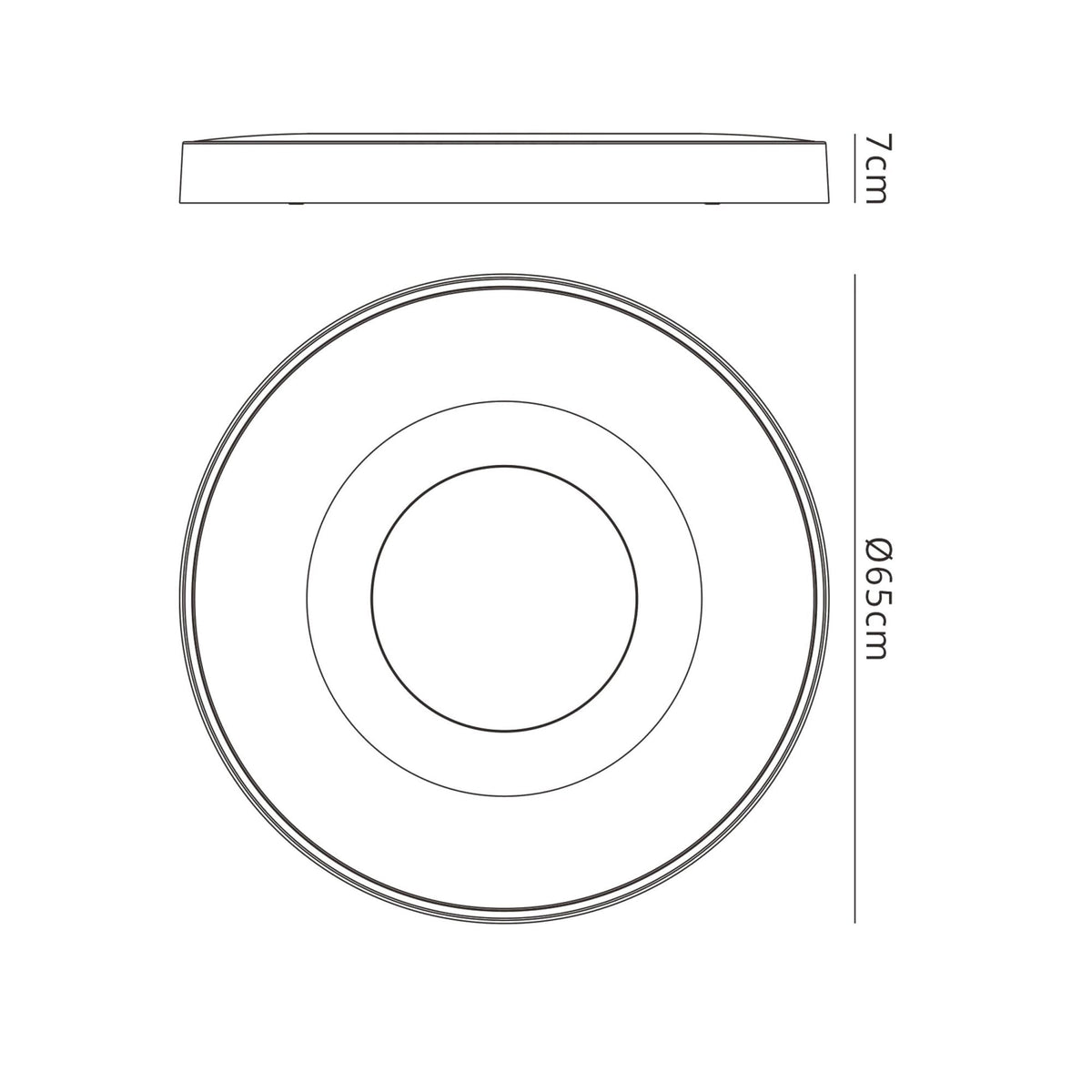Coin Remote Control 100W LED Round Ceiling Light In Black