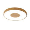 Coin Remote Control 100W LED Round Ceiling Light In Wood Effect