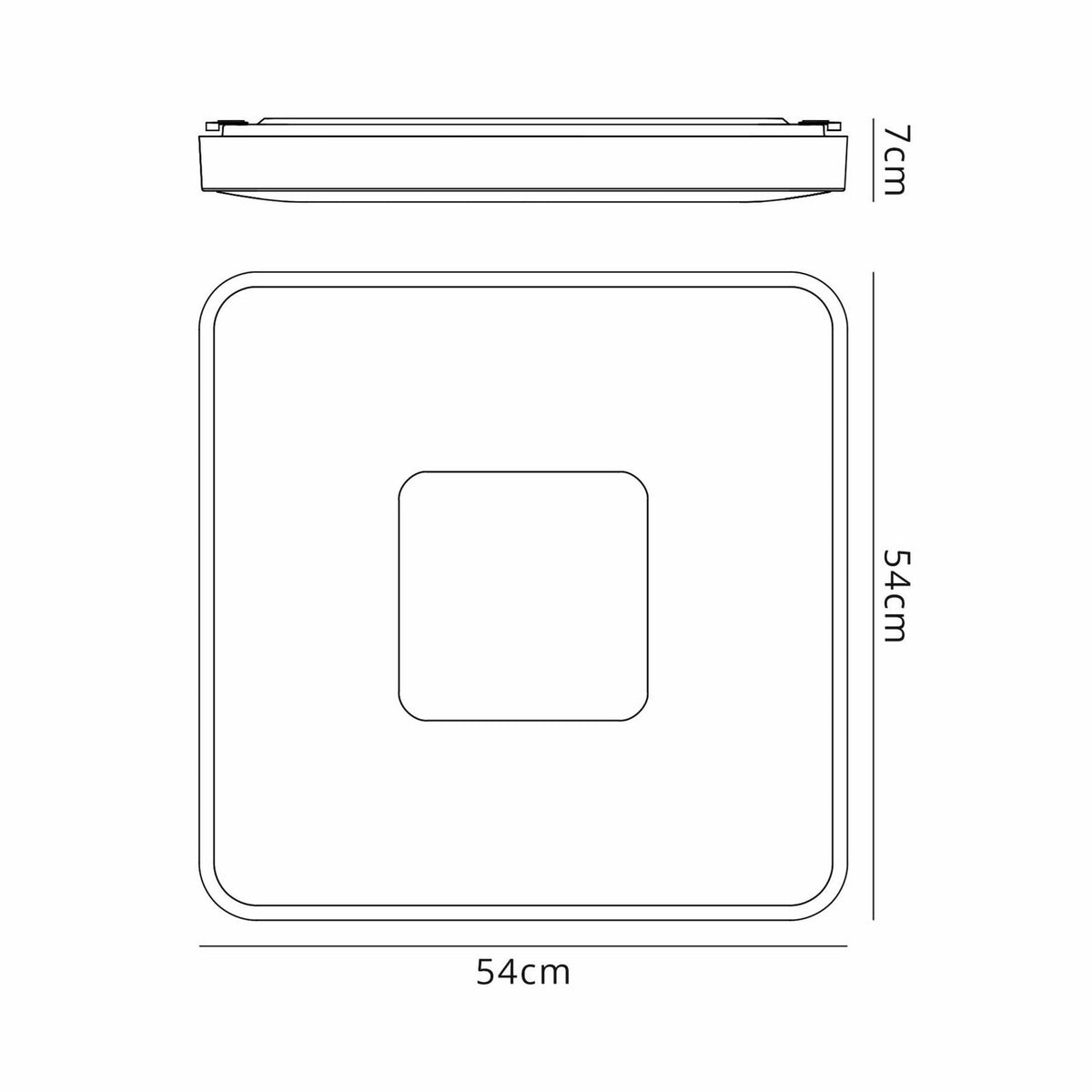 Coin Remote Control 100W LED Square Ceiling Light In White