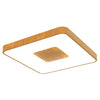 Coin Remote Control 100W LED Square Ceiling Light In Wood Effect