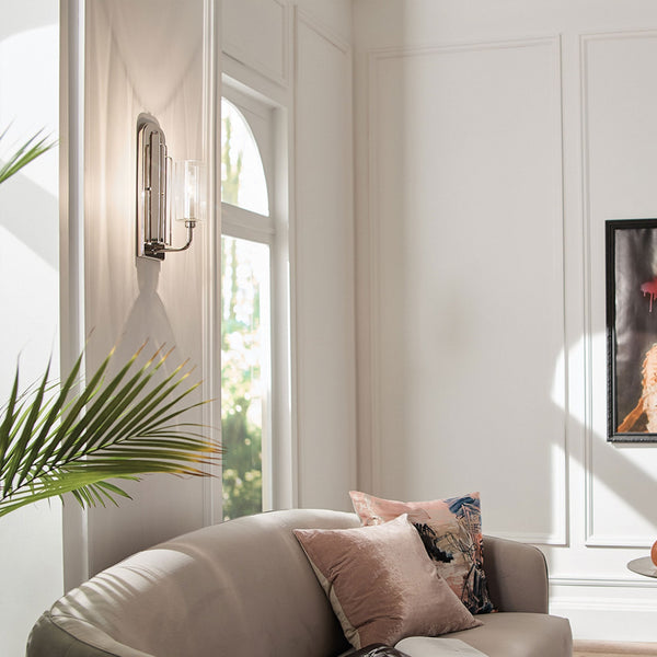 Kimrose Single Wall Light in Polished Nickel