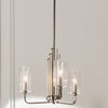 Kimrose Three Lamp Chandelier in Polished Nickel