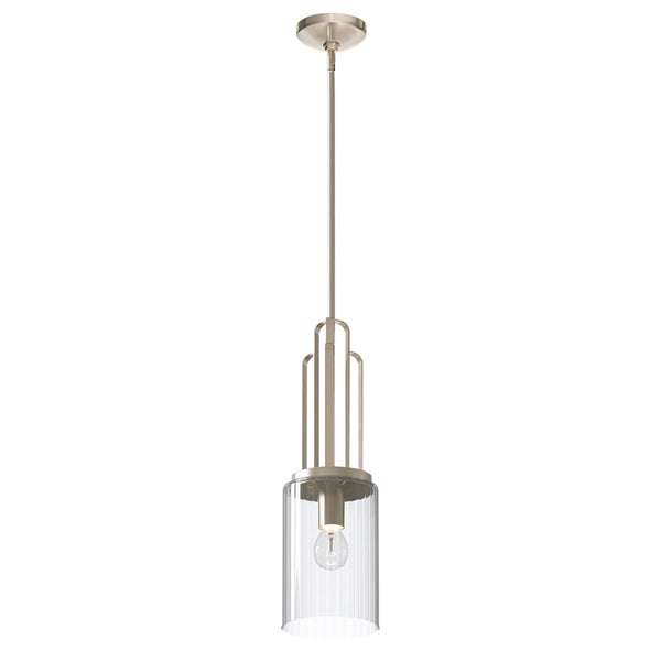 Kimrose Single Drop Pendant in Polished Nickel
