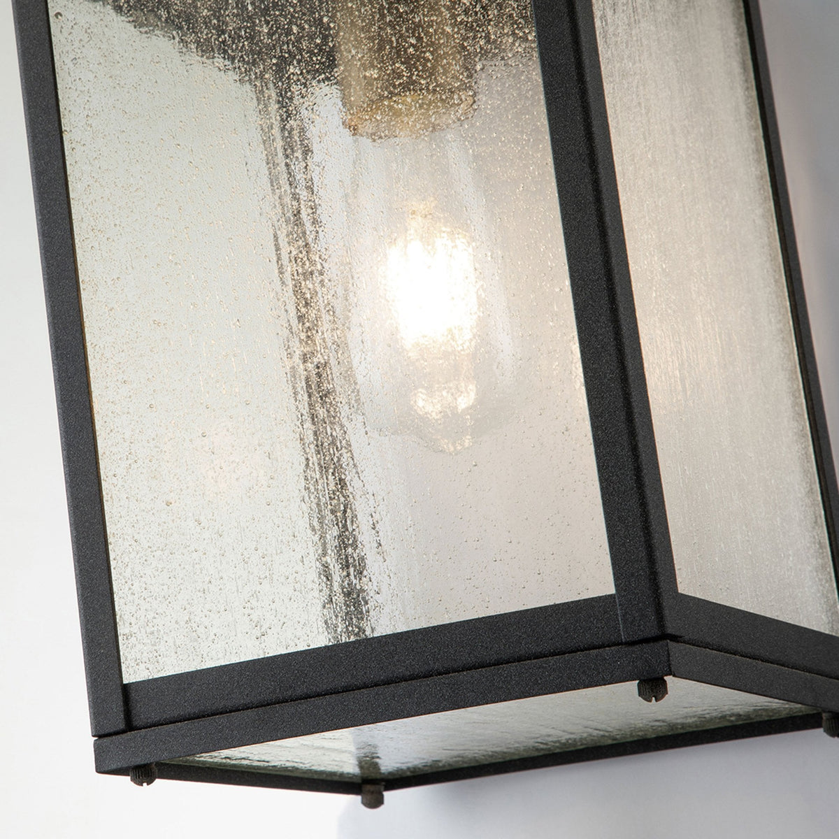 Lahden IP44 Medium Boxed Wall Lantern in Weathered Zinc