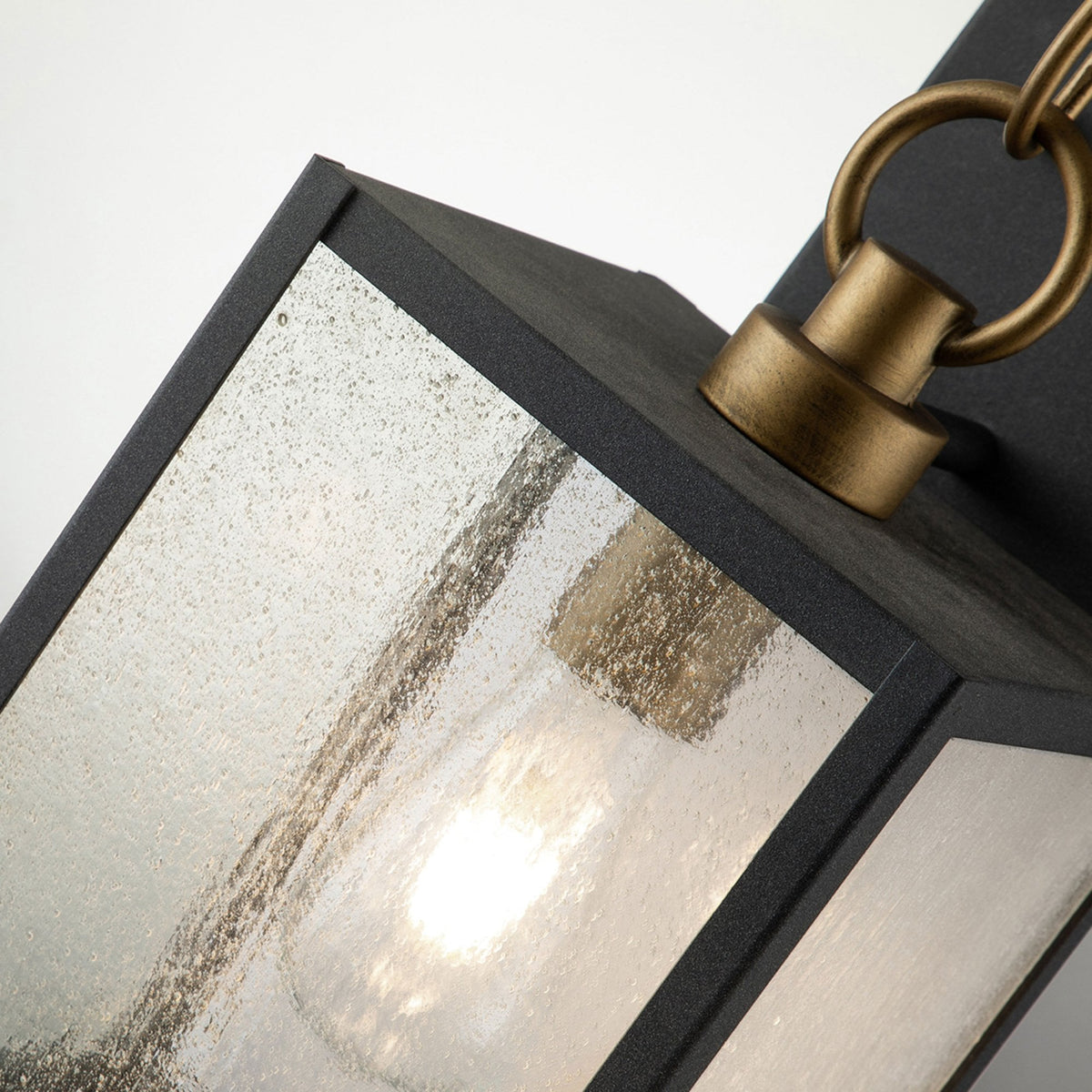 Lahden IP44 Medium Boxed Wall Lantern in Weathered Zinc