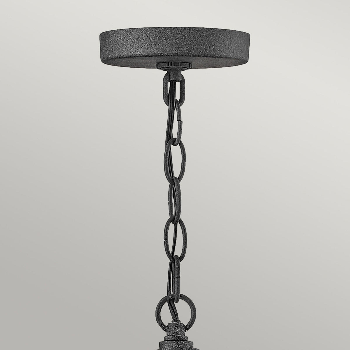 Lakehouse IP44 Single Drop Pendant in Aged Zinc with Driftwood Grey Rings