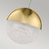 Moonlit LED Single Drop Pendant in Champagne Gold