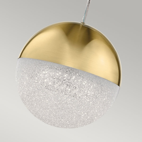 Moonlit LED Single Drop Pendant in Champagne Gold