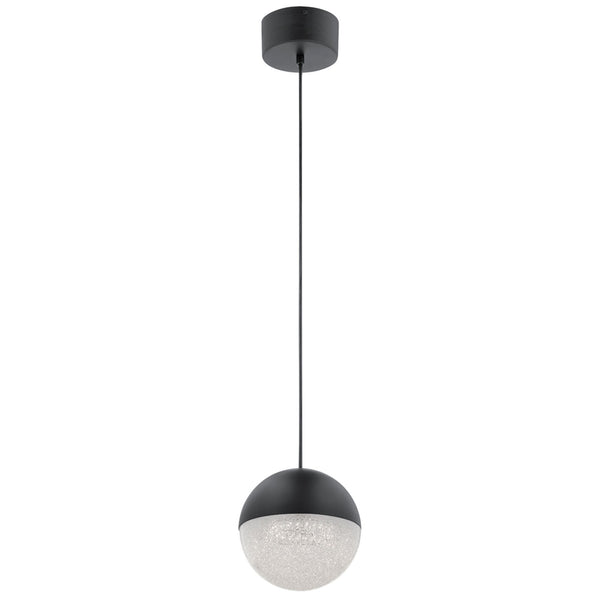 Moonlit LED Single Drop Pendant in Matte Black